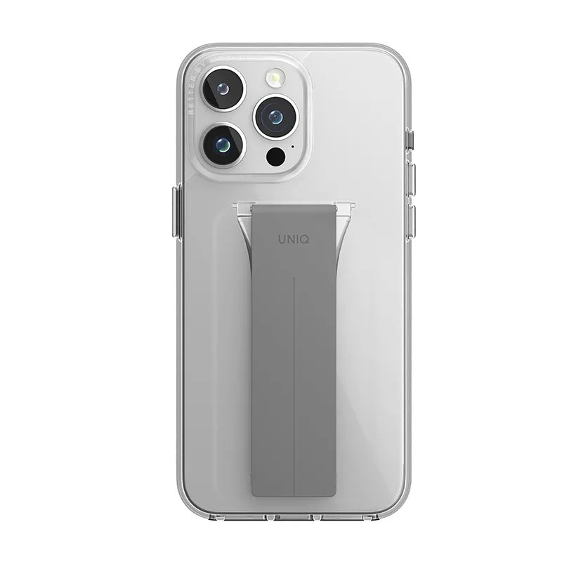 UNIQ Heldro Mount with Stand Case for 6.7-inch iPhone 15 Pro Max, 8886463685839 - Clear