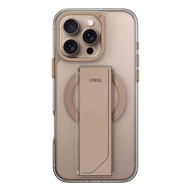 Uniq Heldro Max MagClick MagSafe Charging Compatible Phone Case for iPhone 16 Pro – Taupe Gold