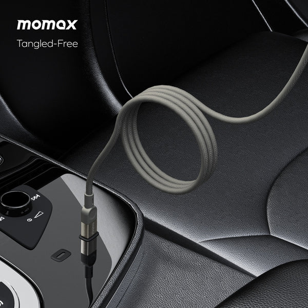 Momax Elite Mag Link 100W USB-c To USB-c Magnetic Cable 1m Titanium