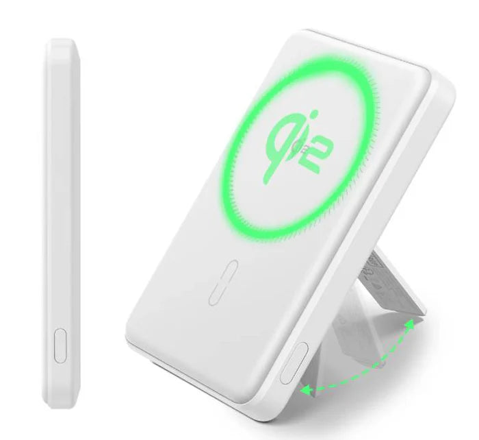 ESR Qi2 MagSlim Kickstand 15W Power Bank 10000 mAh White