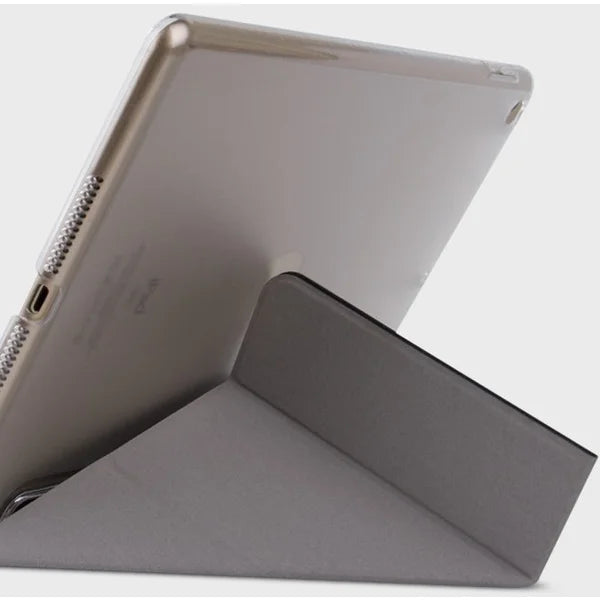 جراب UNIQ Yorker Canvas مع حامل لجهاز iPad 9.7 بوصة (2017/2018) باللون الرمادي