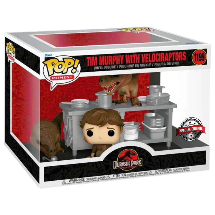 Pop Moment! Movies: Jurassic Park- Tim & Velociraptors (Exc)