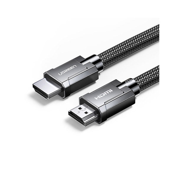 UGREEN Hdmi 8K Cable Male To Male Zinc Alloy Shell Braided Gray 1.5M Black