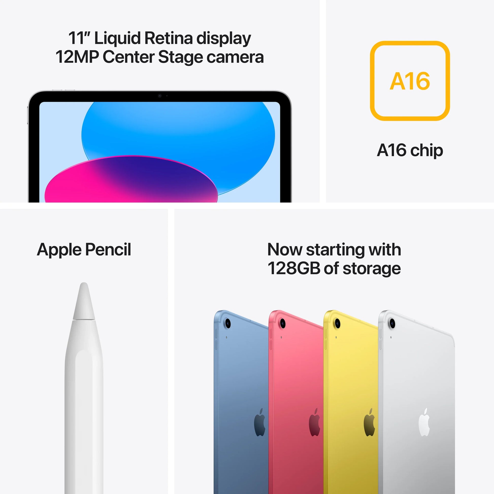 Apple iPad 11-inch A16 chip, 11-inch Model, Liquid Retina Display