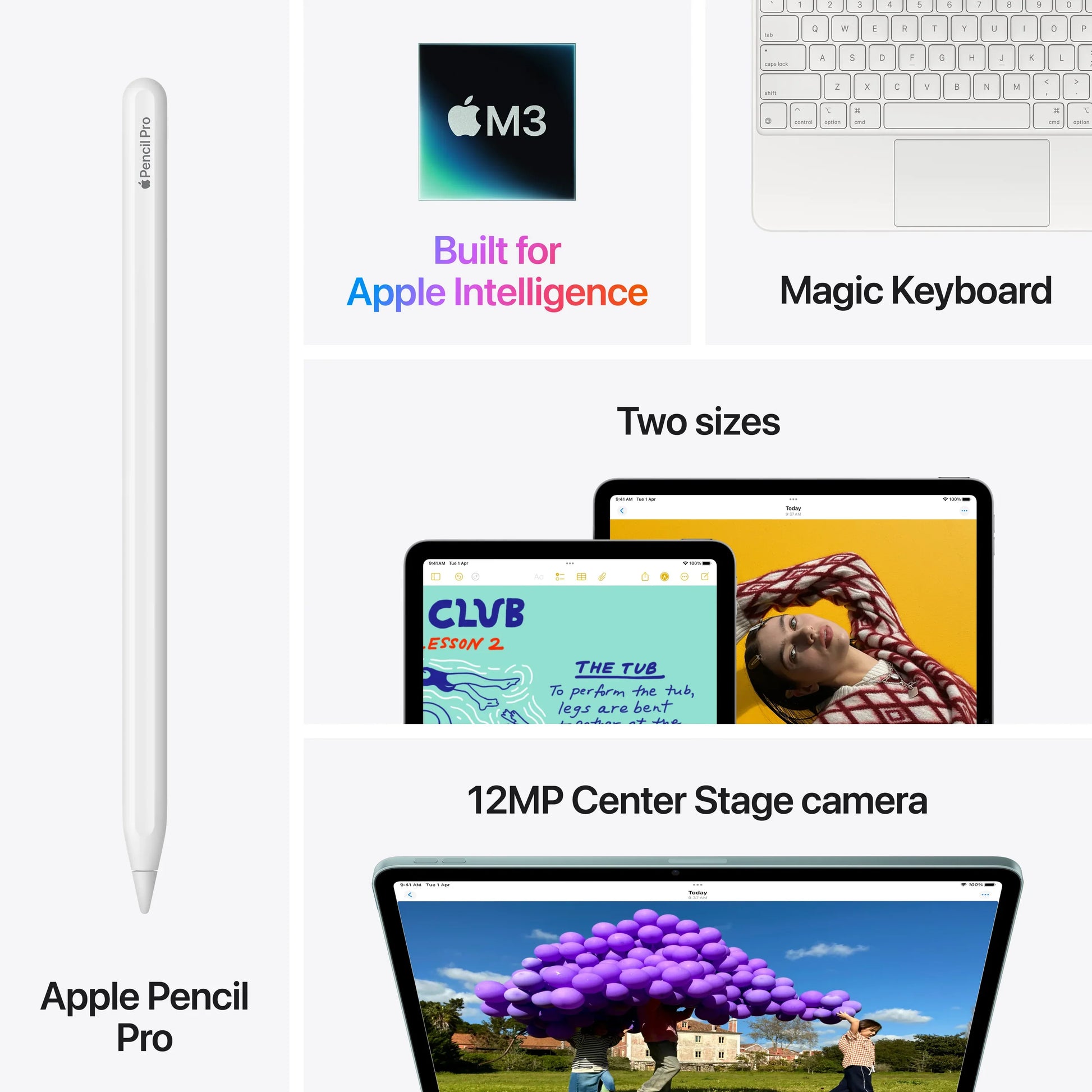 Apple iPad Air 13-inch with M3 chip Built for Apple Intelligence, Liquid Retina Display