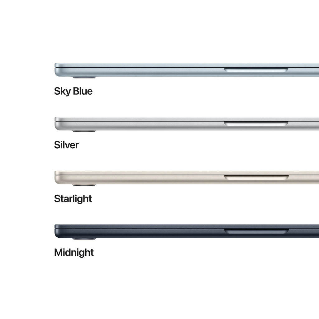 Apple MacBook Air، مقاس 13 بوصة، شريحة M4 مع وحدة معالجة مركزية 10 أنوية ووحدة معالجة رسومية 8 أنوية 