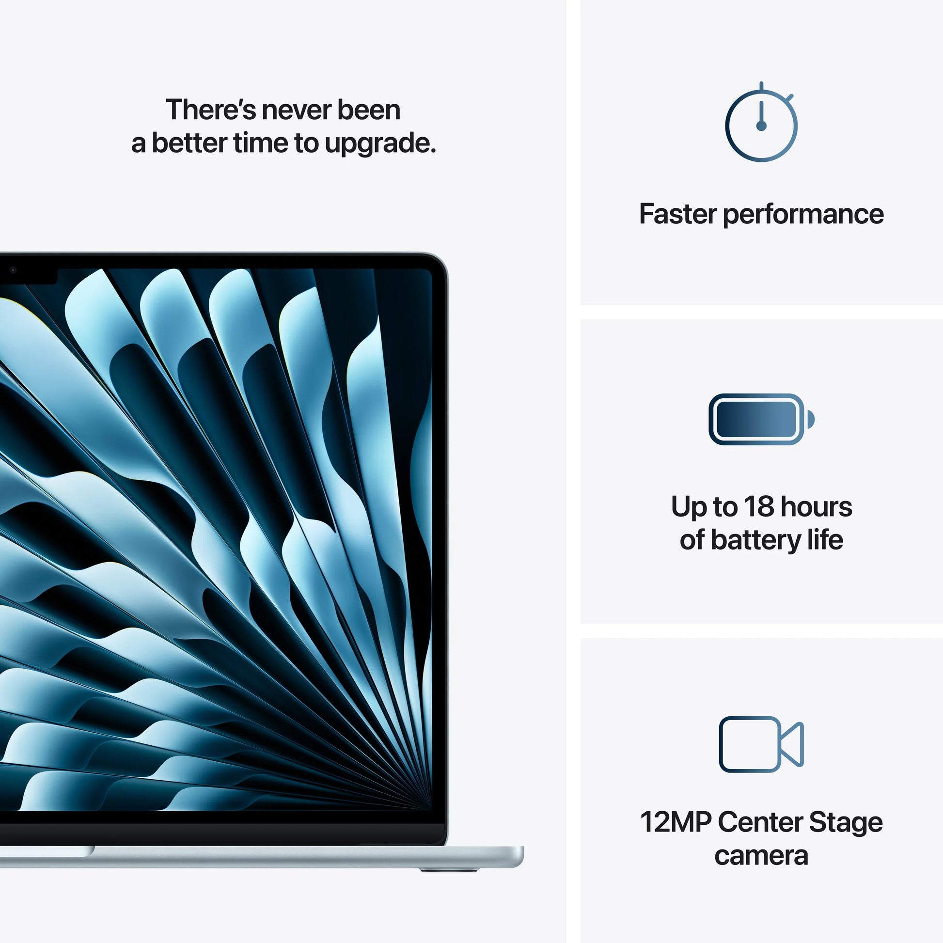 Apple MacBook Air، مقاس 13 بوصة، شريحة M4 مع وحدة معالجة مركزية 10 أنوية ووحدة معالجة رسومية 8 أنوية 