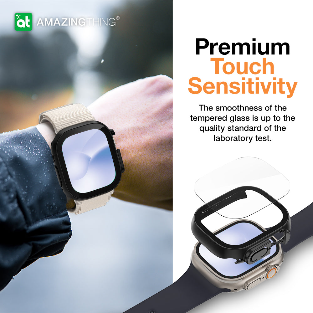 At apple watch ultra marsix pro bumper with glass 49mm black