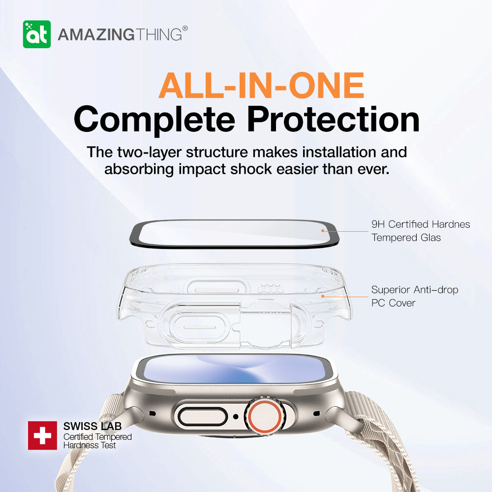 AT APPLE WATCH ULTRA MARSIX PRO BUMPER WITH GLASS 49MM