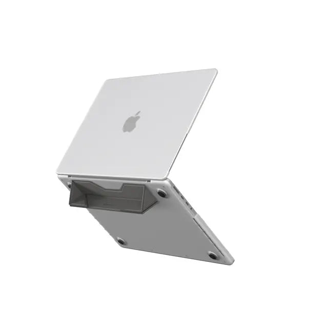 At marsix pro macbook 16'' pro case with magnetic stand matte clear+grey
