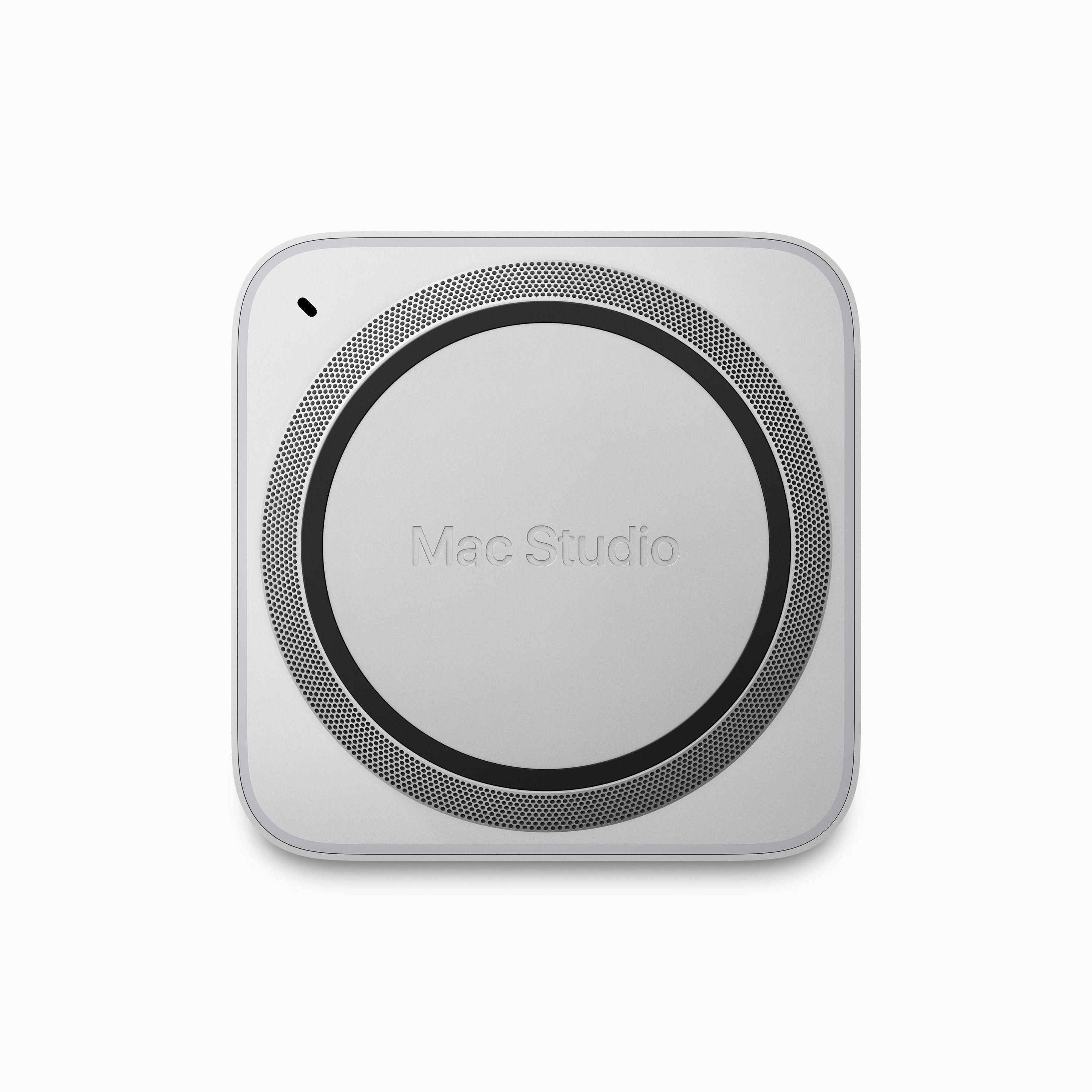 Mac Studio (2023) Apple M2 Max مع وحدة معالجة مركزية مكونة من 12 نواة، ووحدة معالجة رسومية مكونة من 30 نواة، ومحرك عصبي مكون من 16 نواة 