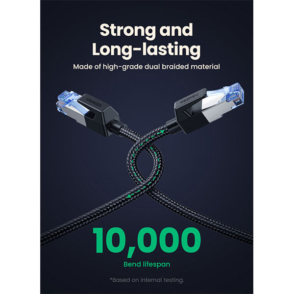 UGREEN Cat8 Shielded Round Braided Ethernet Cable 5m Black