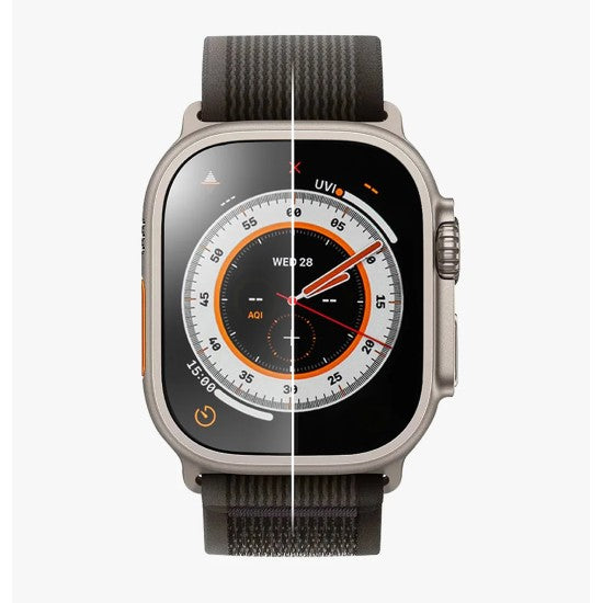 UNIQ Optix Duo Pro Anti-Reflective Glass Protector & Stainless Steel Bezel For Apple Watch Ultra