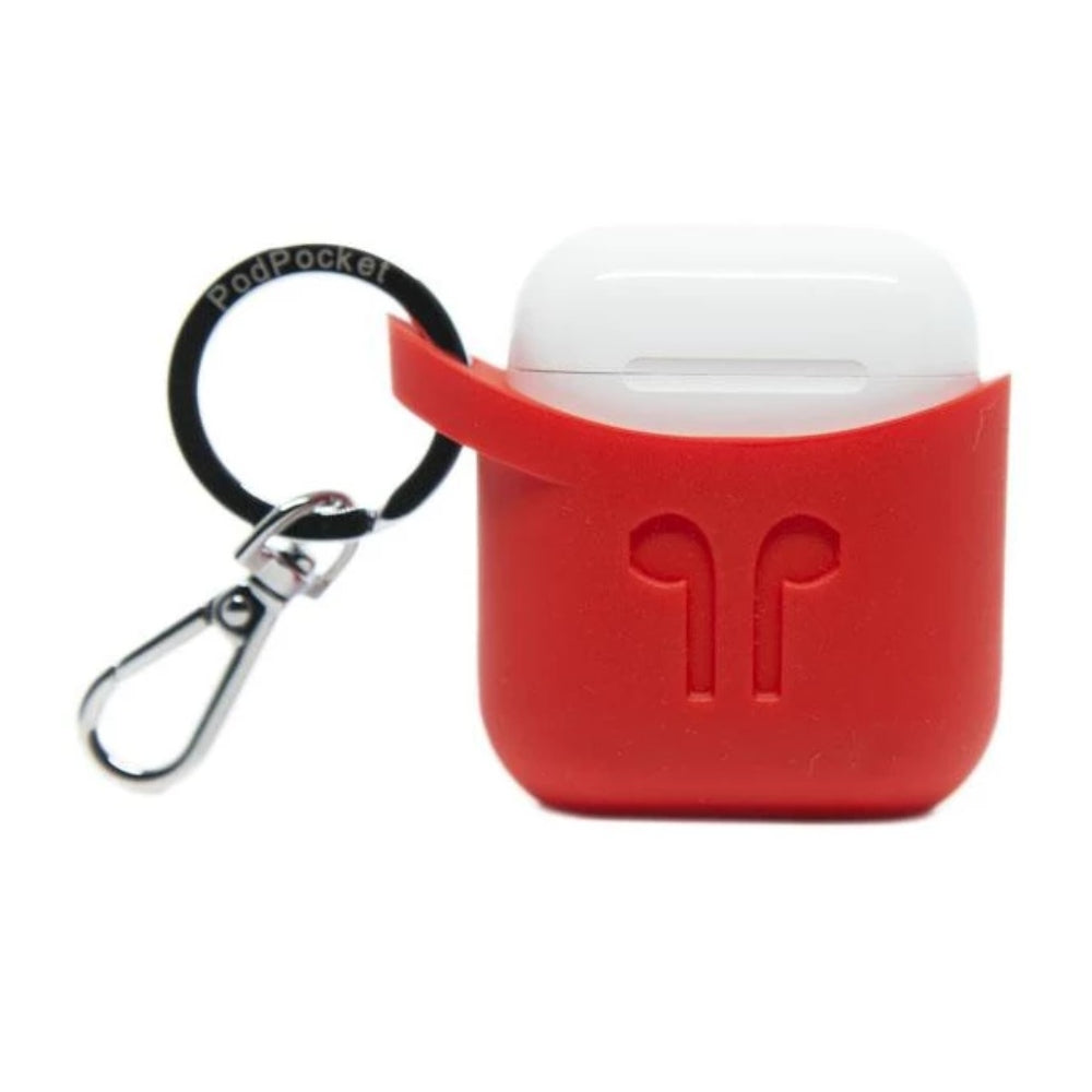 Pod Pocket - Silicone Case for Apple AirPods Blazing Red