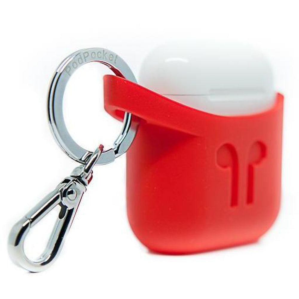 Pod Pocket - Silicone Case for Apple AirPods Blazing Red