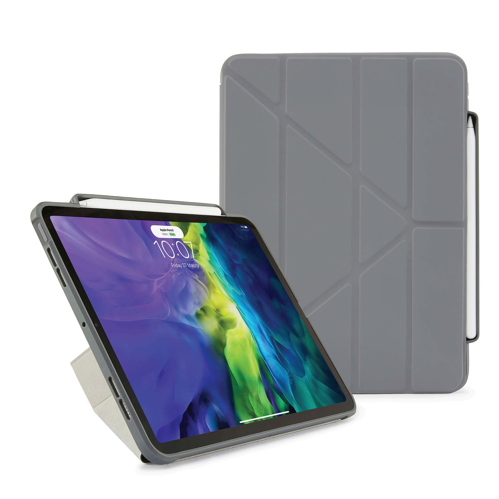 Pipetto Origami No3 Pencil Case, iPad Air 10,9" (2022), Dark Gray