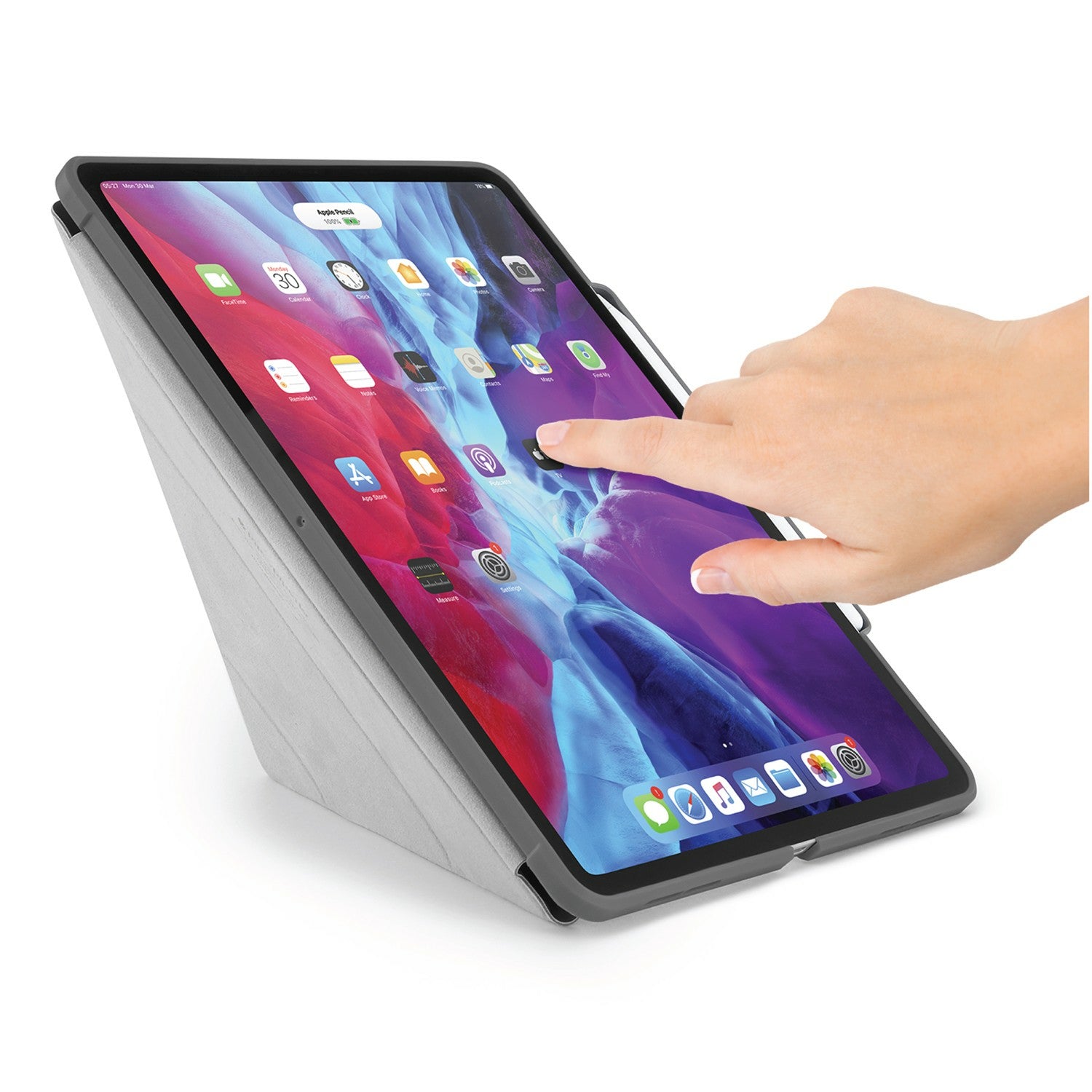 Pipetto Origami No3 Pencil Case, iPad Air 10,9" (2022), Dark Gray