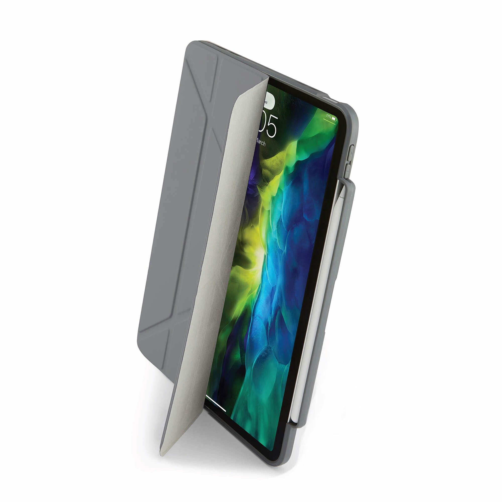 Pipetto Origami No3 Pencil Case, iPad Air 10,9" (2022), Dark Gray