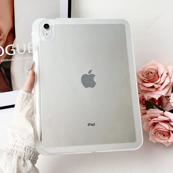 Hard PC TPU Stand Case White Color for iPad for iPad Air 11 2025