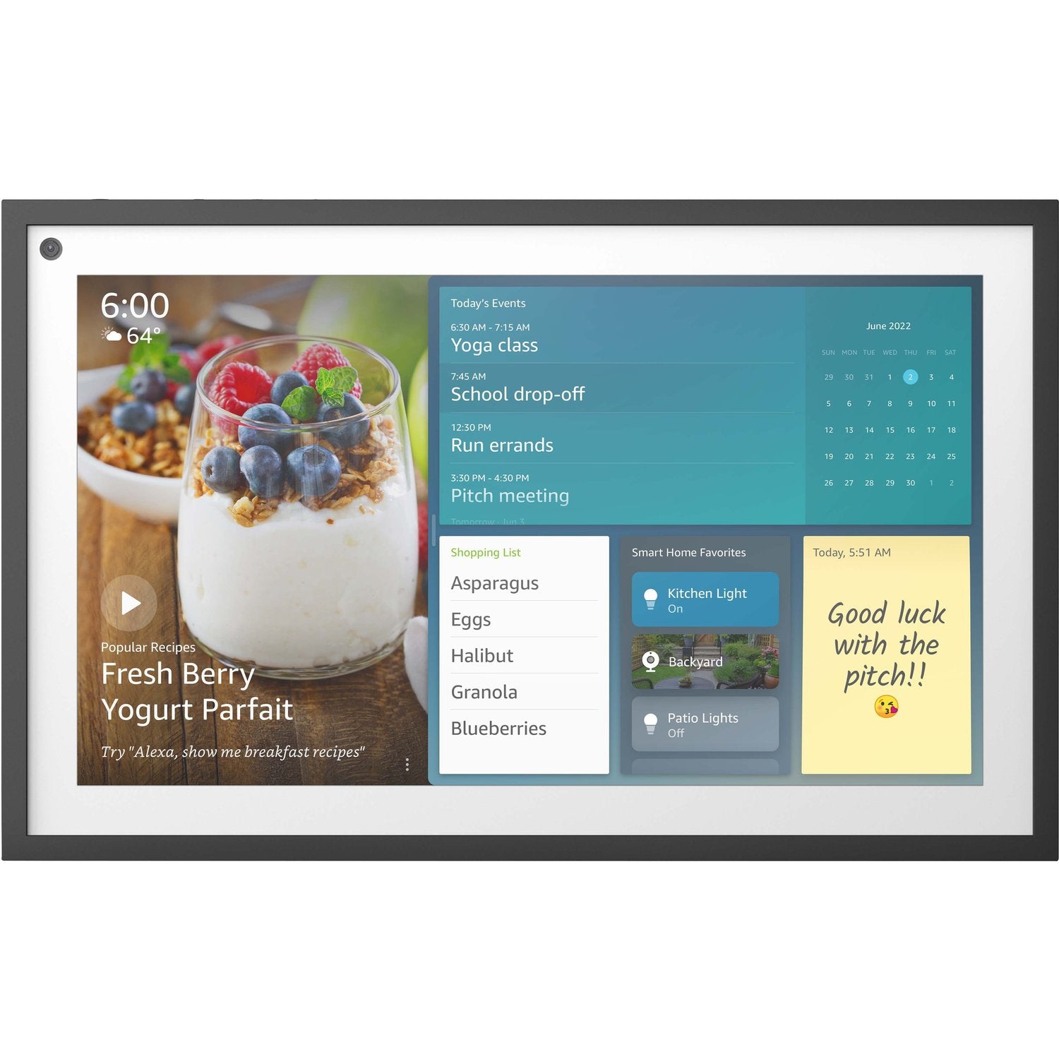 Amazon Echo Show 15 Full Hd 15.6″ Smart Display With Alexa – Black/White
