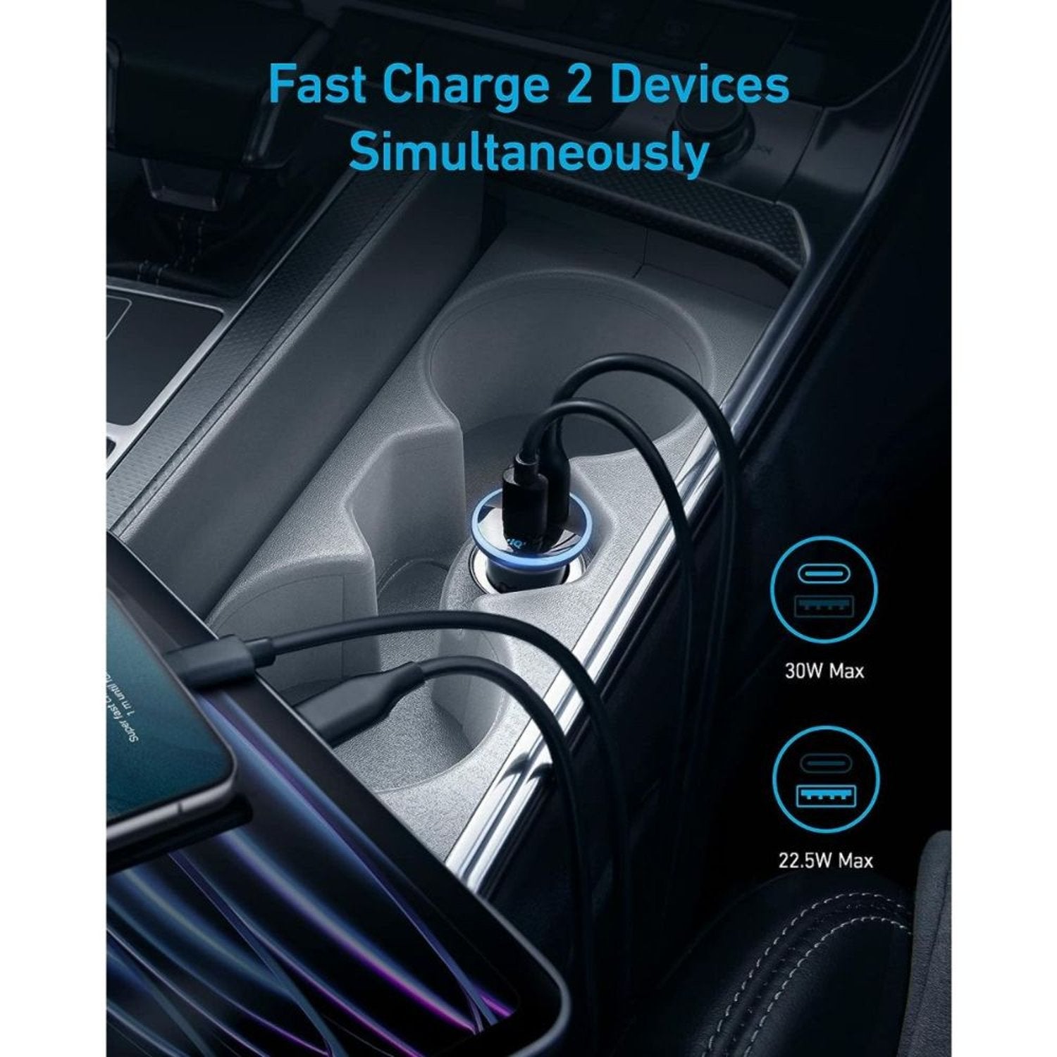 Anker Car Charger 52.5W Black