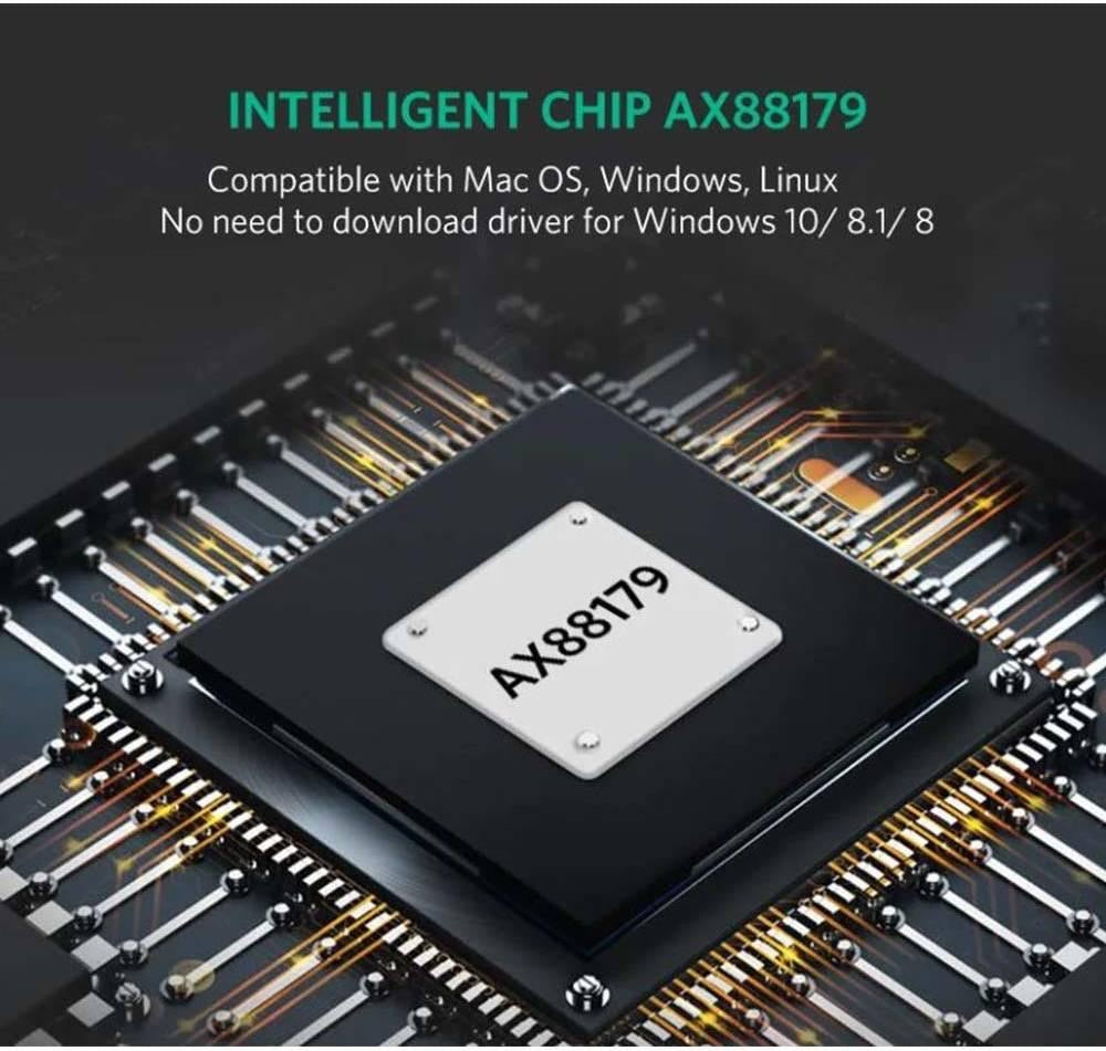 محول إيثرنت من يوجرين USB Type-C إلى 10/100/1000 ميجابت في الثانية