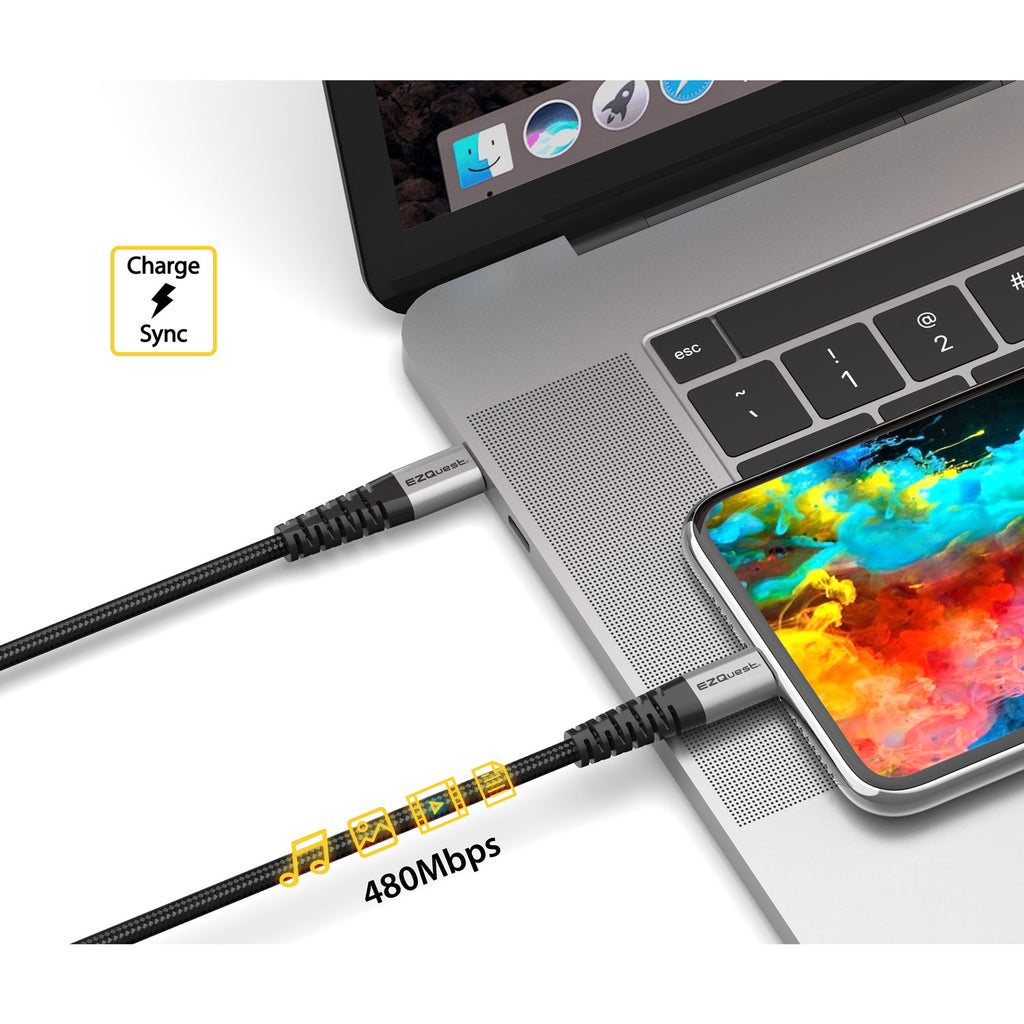 كابل شحن ومزامنة DuraGuard™ USB-C إلى USB-C (1.2 أو 2 متر)