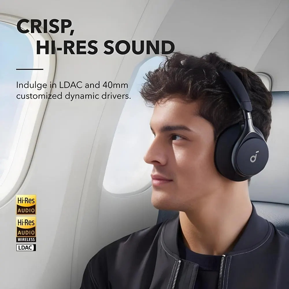 Anker Soundcore Space One Wireless Over Ear Headphones, Black (A3035011)