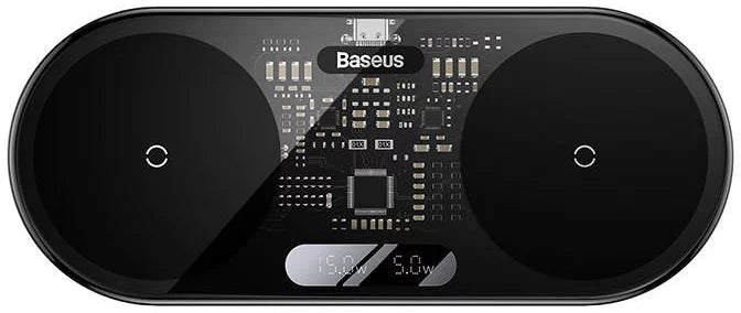 Baseus Digital LED Display Dual Qi wireless charger, 20W