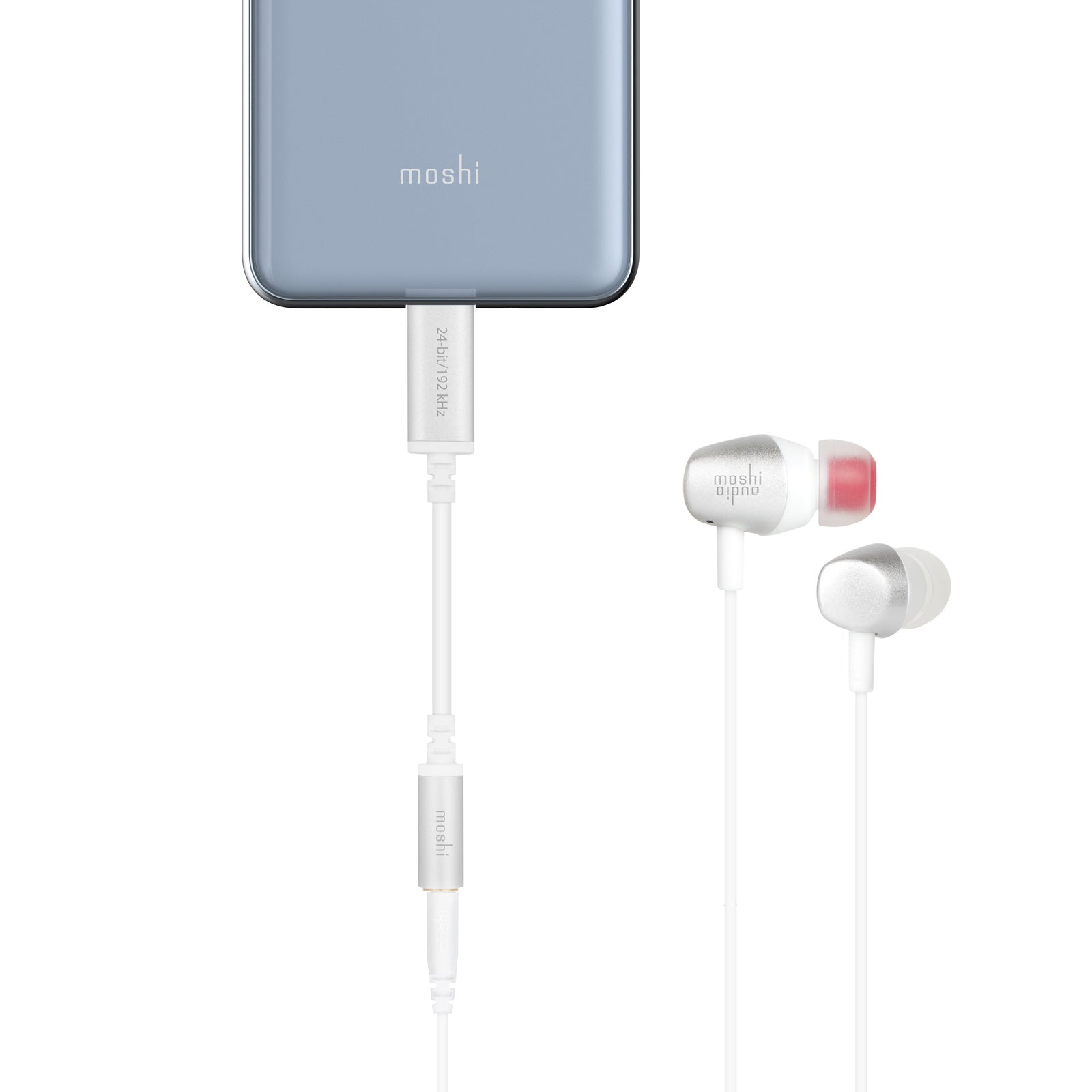 Moshi Digital Audio Adapter - Silver 4.3in USB-C to 3.5mm