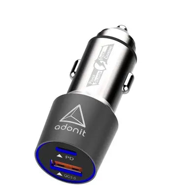 adonit fast car charger usb c pd 18w with quick charge 3 0 5v 3a usb c port in car charging adapter