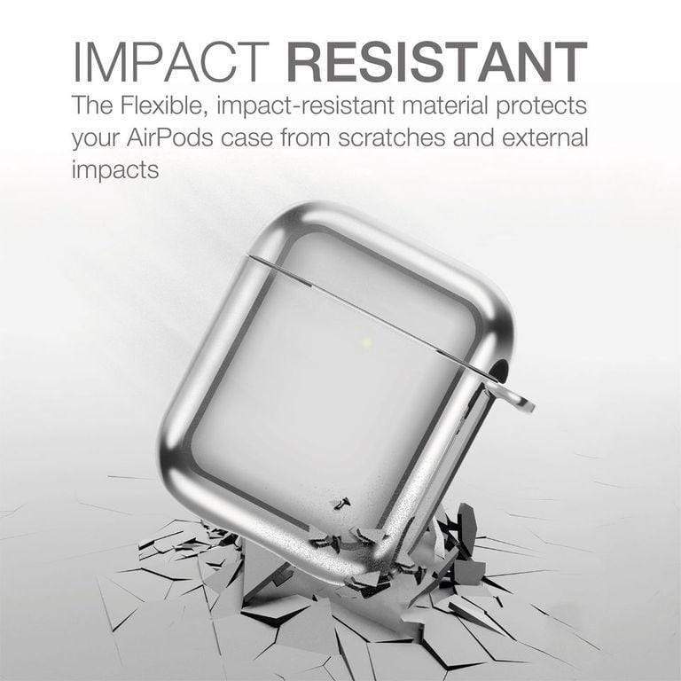 AMAZINGTHING at supremecase solid for airpods with carabiner space gray