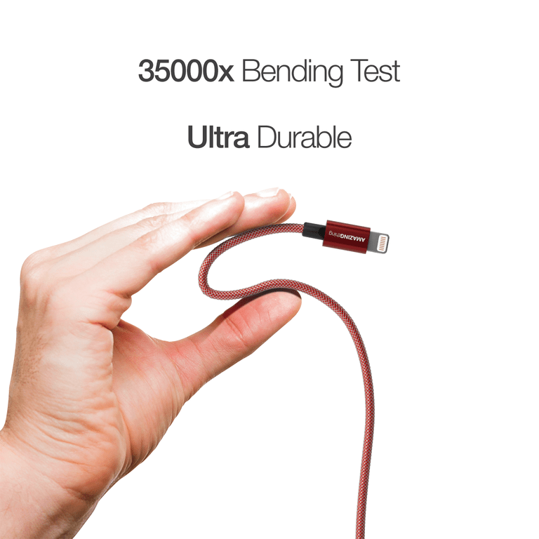 AMAZINGTHING at supremelink mfi lightning to usb c power max cable 1m red