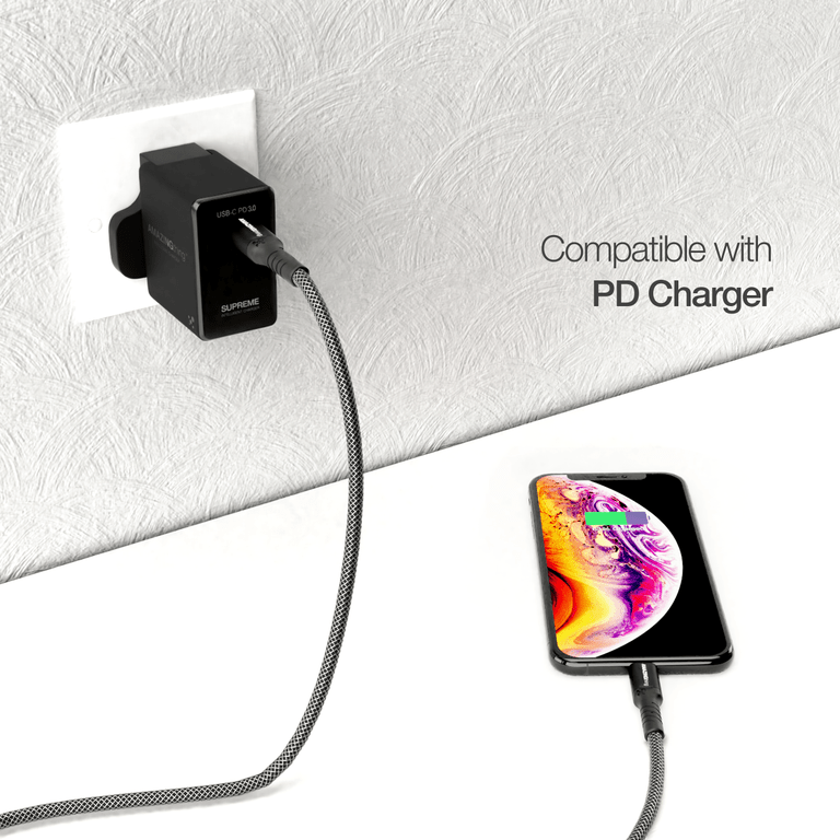AMAZINGTHING SUPREMELINK LIGHTNING TO USB-C BULLET SHIELD CABLE 1.2M