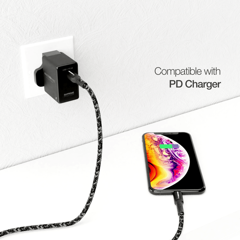 AMAZINGthing Bullet Shield Charging Cable for iPhone (USB-C - Lightning)