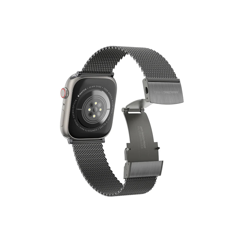 Apple Watch 10 42mm Amazingthing Titan Metal Mesh Band Silver