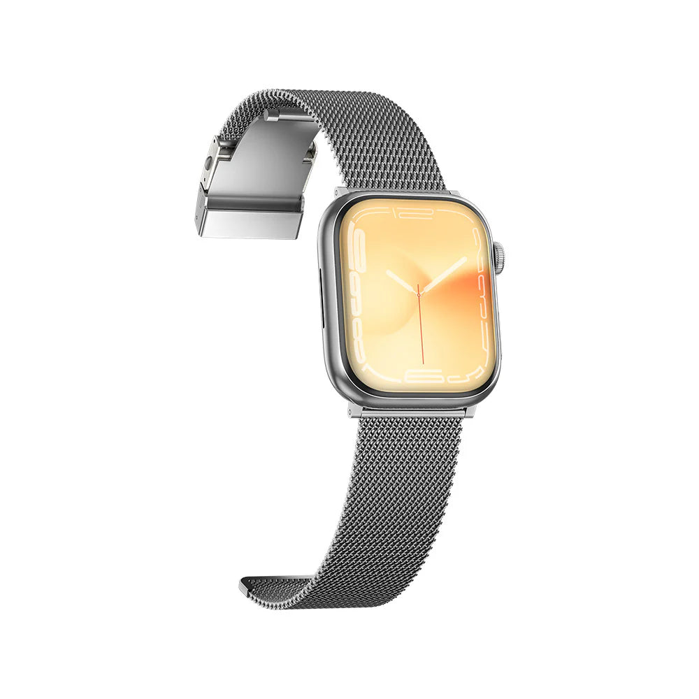 Apple Watch 10 42mm Amazingthing Titan Metal Mesh Band Silver