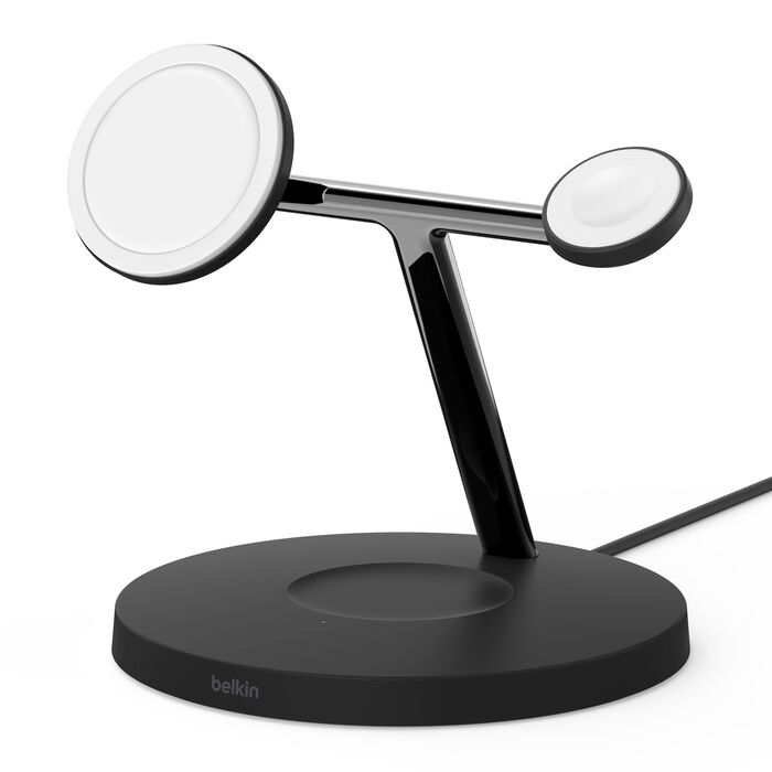 Belkin BoostCharge Pro 3-in-1 Wireless Charger with Qi2 for iPhone 16, 15, 14, 13 and 12 Black