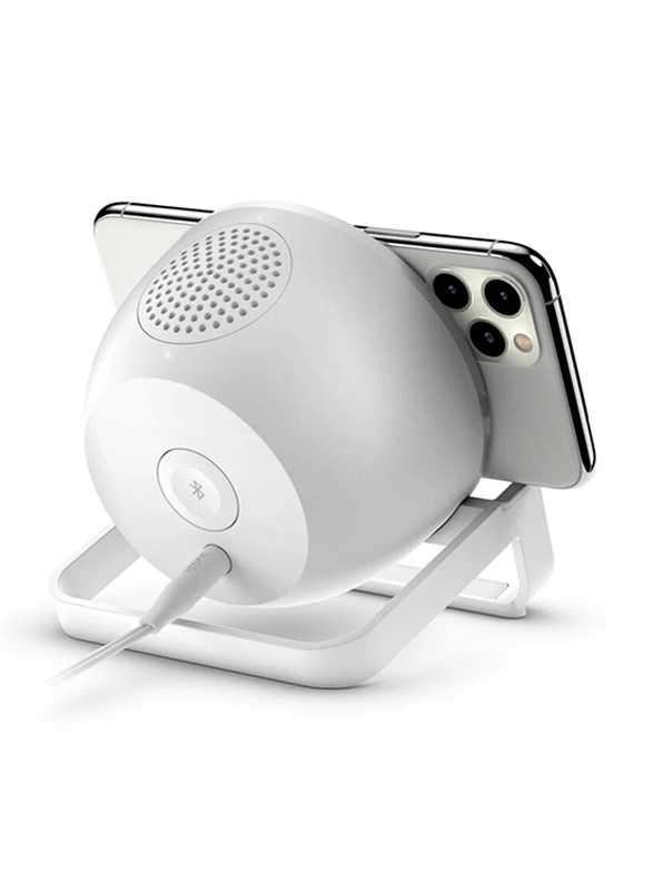 Belkin wireless charging stand with bluetooth speaker 10w white