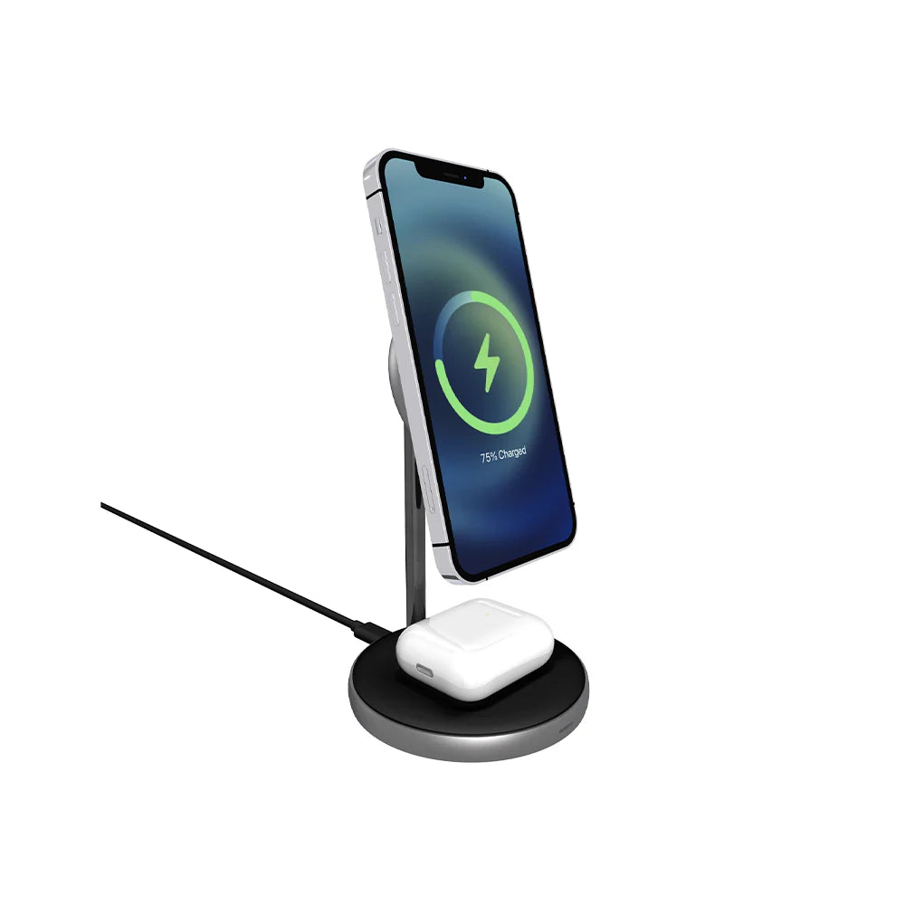 Epico Magnetic Wireless Charger 2in1 Black Magsafe - wireless charger