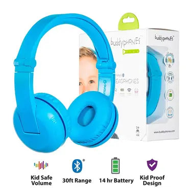 Buddyphones play bluetooth headphones glacier blue