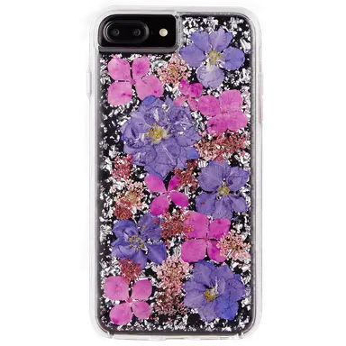 Case Mate iPhone 7 Plus & iPhone 8 Plus Karat Purple Petals Real Flowers Case