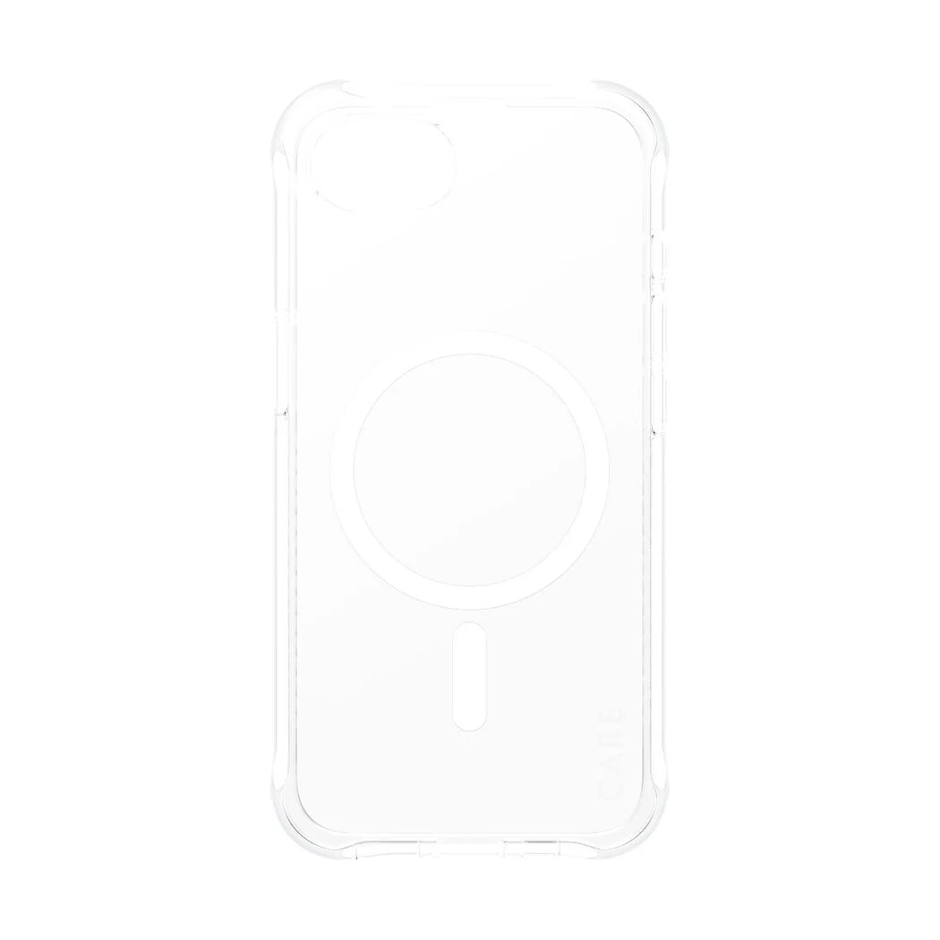 CARE by PanzerGlass Fashionable Case Samba Transparent w. White Qi Compatible iPhone 16e