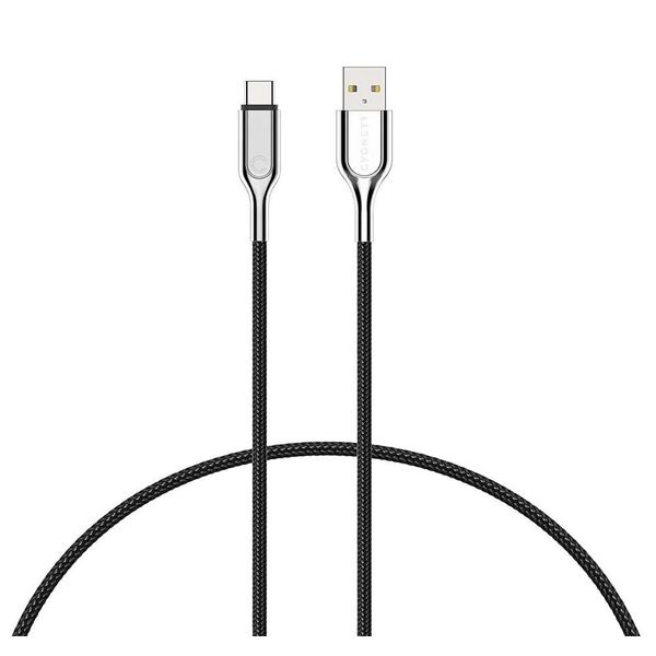 Cygnett Armoured USB-C to USB-A 2.0 Cable 10cm - Black