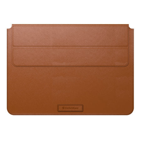 SwitchEasy EasyStand Leather Sleeve And Stand MacBook Pro 14" 2021 - Saddle Brown
