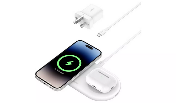Belkin 2 in 1 MagSafe Compatible Wireless Charger 15W White