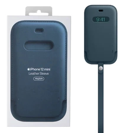 Apple iPhone 12 Mini Leather Sleeve with MagSafe - Baltic Blue
