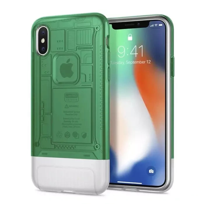 جراب Spigen Classic C1 لجهاز Apple iPhone X/ XS - أخضر (Sage)