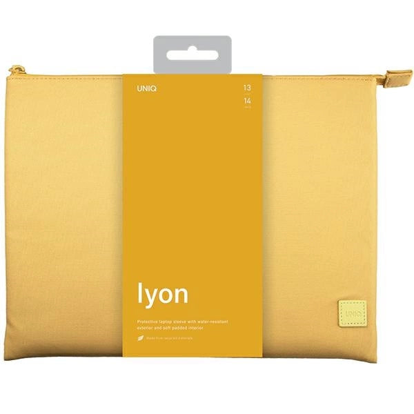 حقيبة Uniq Lyon المقاومة للماء RPET لجهاز كمبيوتر محمول مقاس 14 بوصة - أصفر