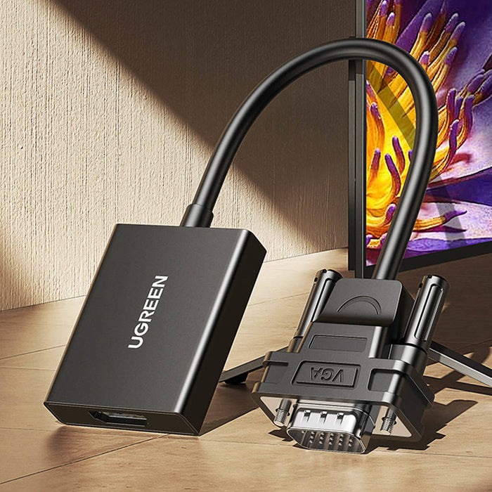 UGREEN Cable Adapter Cable VGA (Male) - Hdmi (Female) 0.15m Black